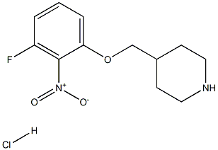 4-[(3-Fluoro-2-nitrophenoxy)methyl]piperidine hydrochloride Structure