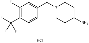 1-[3-Fluoro-4-(trifluoromethyl)benzyl]piperidin-4-amine dihydrochloride Structure