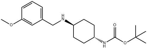 tert-Butyl (1R*,4R*)-4-(3-methoxybenzylamino)cyclohexylcarbamate Structure