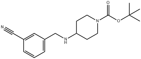 tert-Butyl 4-(3-cyanobenzylamino)piperidine-1-carboxylate Structure