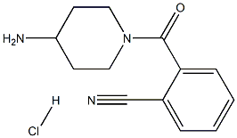 2-(4-Aminopiperidine-1-carbonyl)benzonitrile hydrochloride Structure