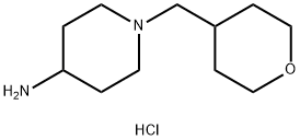 1-[(Tetrahydro-2H-pyran-4-yl)methyl]piperidin-4-amine dihydrochloride Structure