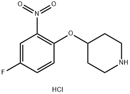 4-(4-Fluoro-2-nitrophenoxy)piperidine hydrochloride Structure