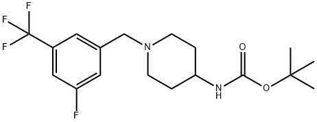 tert-Butyl 1-[3-fluoro-5-(trifluoromethyl)benzyl]piperidin-4-ylcarbamate Structure