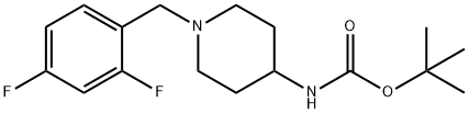 tert-Butyl 1-(2,4-difluorobenzyl)piperidin-4-ylcarbamate 구조식 이미지