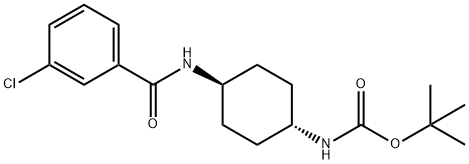 tert-Butyl (1R*,4R*)-4-(3-chlorobenzamido)cyclohexylcarbamate Structure