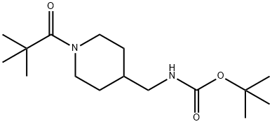 tert-Butyl [(1-pivaloylpiperidin-4-yl)methyl]carbamate Structure
