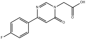 2-[4-(4-fluorophenyl)-6-oxo-1,6-dihydropyrimidin-1-yl]acetic acid 구조식 이미지