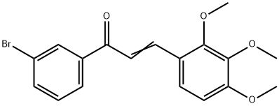 (2E)-1-(3-bromophenyl)-3-(2,3,4-trimethoxyphenyl)prop-2-en-1-one 구조식 이미지