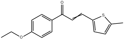 (2E)-1-(4-ethoxyphenyl)-3-(5-methylthiophen-2-yl)prop-2-en-1-one 구조식 이미지