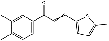 (2E)-1-(3,4-dimethylphenyl)-3-(5-methylthiophen-2-yl)prop-2-en-1-one 구조식 이미지