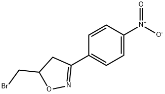 5-Bromomethyl-3-(4-nitro-phenyl)-4,5-dihydro-isoxazole 구조식 이미지