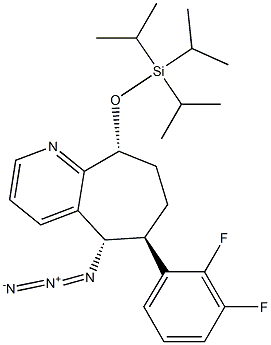 [(5S,6S,9R)-5-azido-6-(2,3-difluorophenyl)-6,7,8,9-tetrahydro-5H-cyclohepta[b]pyridin-9-yl]oxy-tri(propan-2-yl)silane Structure
