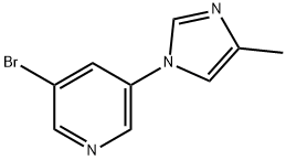 3-bromo-5-(4-methyl-1H-imidazol-1-yl)pyridine Structure