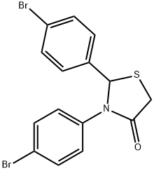 2,3-bis(4-bromophenyl)thiazolidin-4-one 구조식 이미지