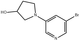 1-(5-bromopyridin-3-yl)pyrrolidin-3-ol Structure