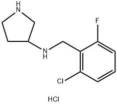 N-(2-CHLORO-6-FLUOROBENZYL)PYRROLIDIN-3-AMINE HYDROCHLORIDE Structure