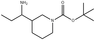 tert-butyl 3-(1-aminopropyl)piperidine-1-carboxylate 구조식 이미지