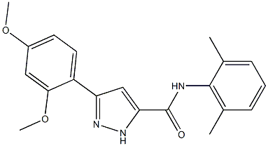 3-(2,4-dimethoxyphenyl)-N-(2,6-dimethylphenyl)-1H-pyrazole-5-carboxamide Structure