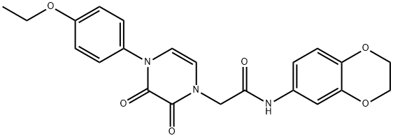 N-(2,3-dihydro-1,4-benzodioxin-6-yl)-2-[4-(4-ethoxyphenyl)-2,3-dioxopyrazin-1-yl]acetamide Structure