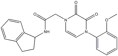 N-(2,3-dihydro-1H-inden-1-yl)-2-[4-(2-methoxyphenyl)-2,3-dioxopyrazin-1-yl]acetamide Structure