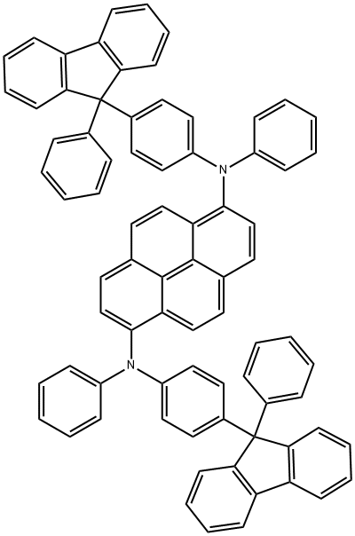 1,6-Pyrenediamine,N1,N6-diphenyl-N1,N6-bis[4-(9-phenyl-9H-fluoren-9-yl)phenyl]- Structure
