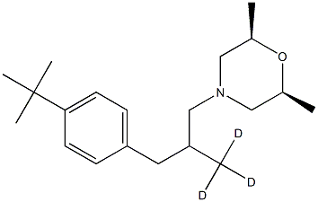 (2S,6R)-4-[2-[(4-tert-butylphenyl)methyl]-3,3,3-trideuteriopropyl]-2,6-dimethylmorpholine Structure