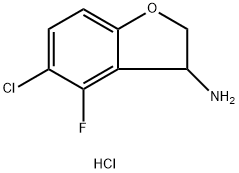 5-CHLORO-4-FLUORO-2,3-DIHYDROBENZOFURAN-3-AMINE HCL Structure
