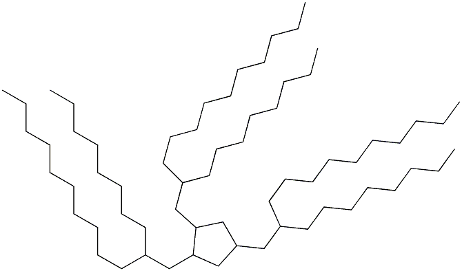 Cyclopentane,1,2,4-tris(2-octyldodecyl)- Structure