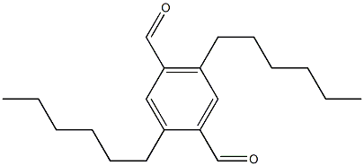 1,4-Benzenedicarboxaldehyde, 2,5-dihexyl- Structure