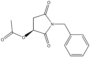 2,5-Pyrrolidinedione,3-(acetyloxy)-1-(phenylmethyl)-, (3S)- Structure