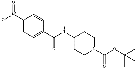 tert-Butyl 4-(4-nitrobenzamido)piperidine-1-carboxylate 구조식 이미지