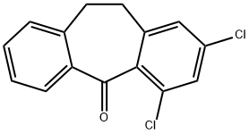 5H-Dibenzo[a,d]cyclohepten-5-one, 2,4-dichloro-10,11-dihydro- Structure