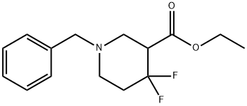 ethyl 1-benzyl-4,4-difluoropiperidine-3-carboxylate Structure