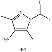 1-(difluoromethyl)-3,5-dimethylpyrazol-4-amine:hydrochloride 구조식 이미지