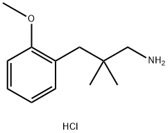 3-(2-Methoxyphenyl)-2,2-dimethylpropan-1-amine hydrochloride Structure