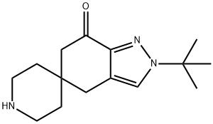 2-TERT-BUTYL-4,6-DIHYDROSPIRO[INDAZOLE-5,4-PIPERIDIN]-7(2H)-ONE Structure