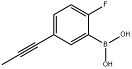 (2-fluoro-5-(prop-1-yn-1-yl)phenyl)boronic acid Structure