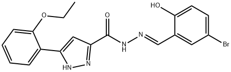 (E)-N-(5-bromo-2-hydroxybenzylidene)-3-(2-ethoxyphenyl)-1H-pyrazole-5-carbohydrazide Structure