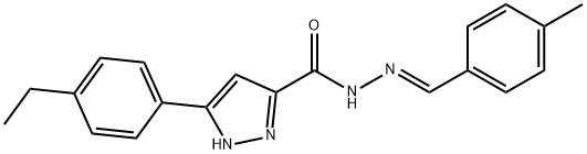 (E)-3-(4-ethylphenyl)-N-(4-methylbenzylidene)-1H-pyrazole-5-carbohydrazide Structure