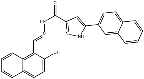 (E)-N-((2-hydroxynaphthalen-1-yl)methylene)-3-(naphthalen-2-yl)-1H-pyrazole-5-carbohydrazide Structure