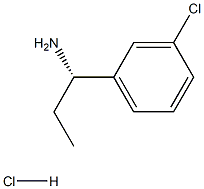 (1S)-1-(3-chlorophenyl)propan-1-amine:hydrochloride 구조식 이미지