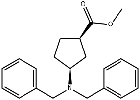 methyl 3-(dibenzylamino)cyclopentane-1-carboxylate 구조식 이미지