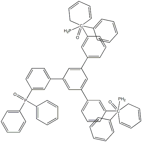 1,3,5-Tri(diphenylphosphoryl-phen-3-yl) benzene 구조식 이미지