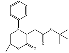 TERT-BUTYL 2-(6,6-DIMETHYL-2-OXO-4-PHENYLMORPHOLIN-3-YL)ACETATE Structure