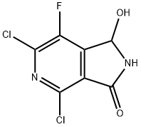4,6-dichloro-7-fluoro-1-hydroxy-1H-pyrrolo[3,4-c]pyridin-3(2H)-one 구조식 이미지