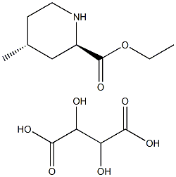 Ethyl (2R,4R)-4-methyl-2-piperidinecarboxylate L-(+)-tartarate Structure