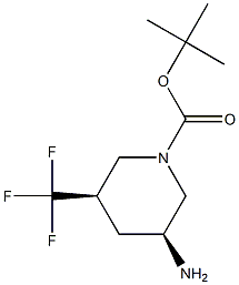 (3S,5R)-TERT-BUTYL 3-AMINO-5-(TRIFLUOROMETHYL)PIPERIDINE-1-CARBOXYLATE Structure