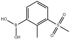 2-Methyl-3-(methylsulfonyl)phenylboronic Acid 구조식 이미지