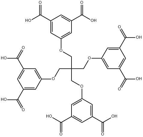 1,3-Benzenedicarboxylic acid,5,5'-[[2,2-bis[(3,5-dicarboxyphenoxy)methyl]-1,3-propanediyl]bis(oxy)]bis- 구조식 이미지